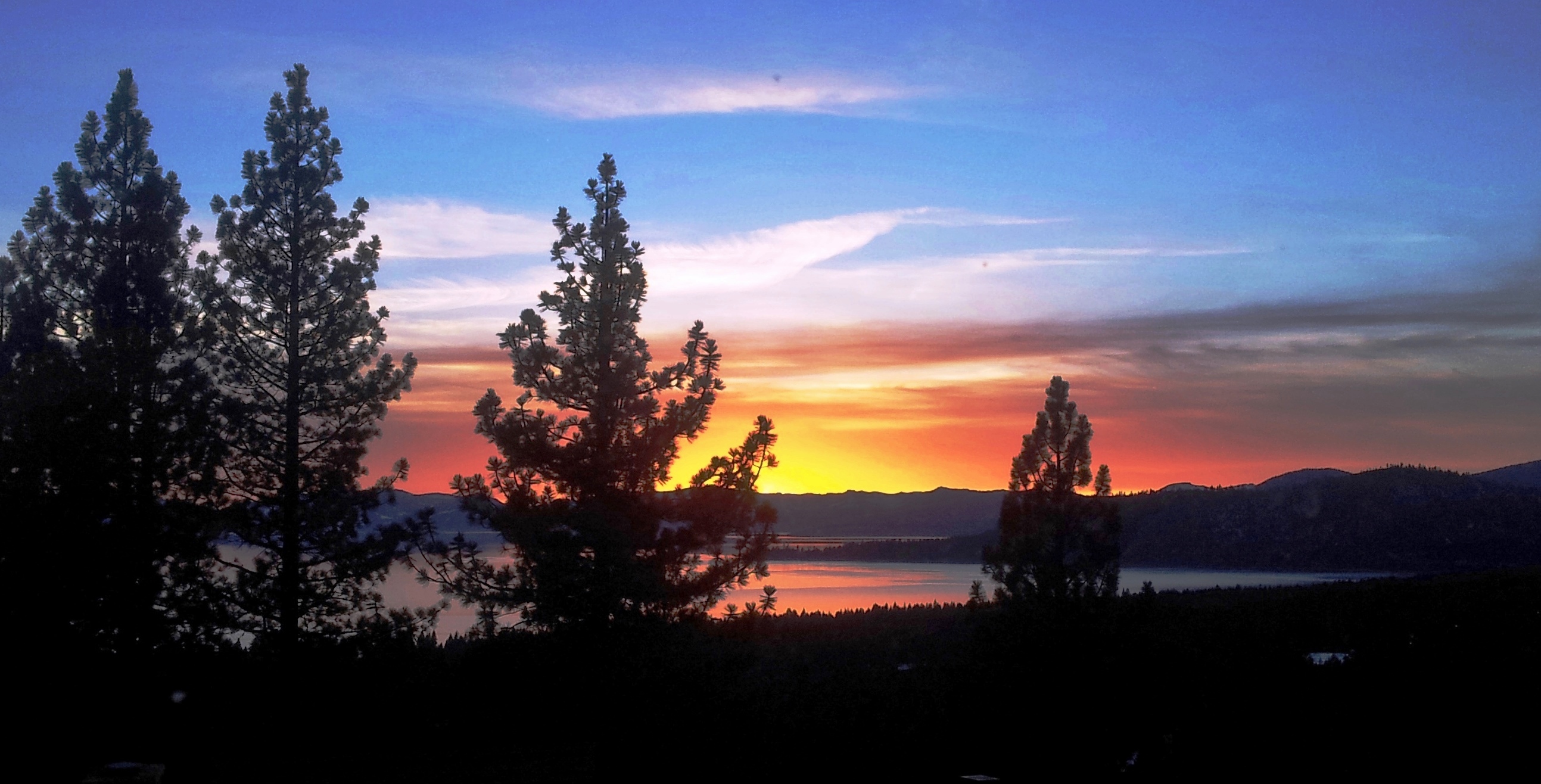Lake Tahoe sunset from Bitterbrush